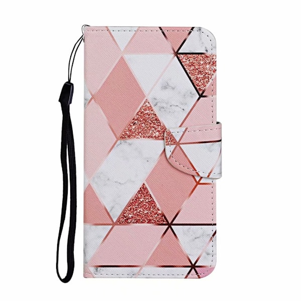 Etui til iPhone 16 marmor Malet 3D Præget Tegnebog med Kortholder Flip Tegnebog med Kortholder