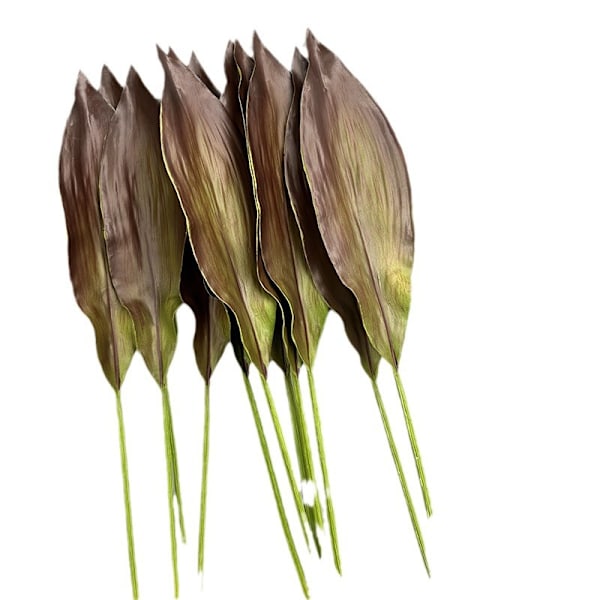 PU-keinotekoiset orkideanlehdet, korkealaatuinen keinotekoinen lehdistö kodin sisustukseen PU large orchid leaf green