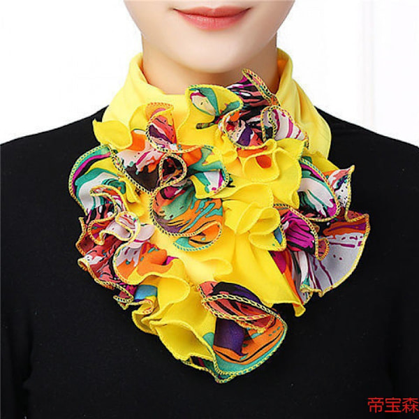 Dame falsk krave Aftagelig halv Sommer Butterfly Ren Farve Scarf No. 4 Default