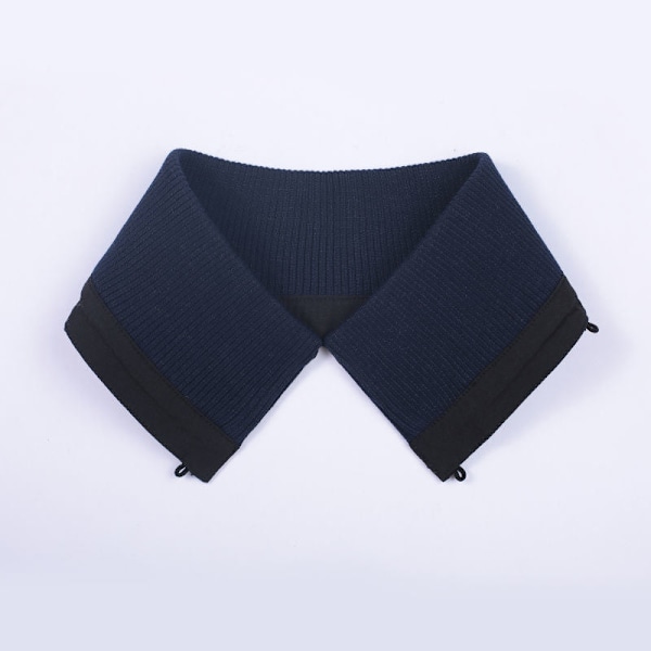 Lös krage för damer, bomull, stickad tråd, klädkrage set f Royal blue one size unisex
