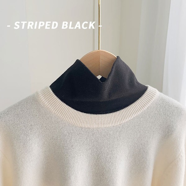 Dame falsk krage Avtakbar halv Avtakbar Høy Hals Inner Solid color black