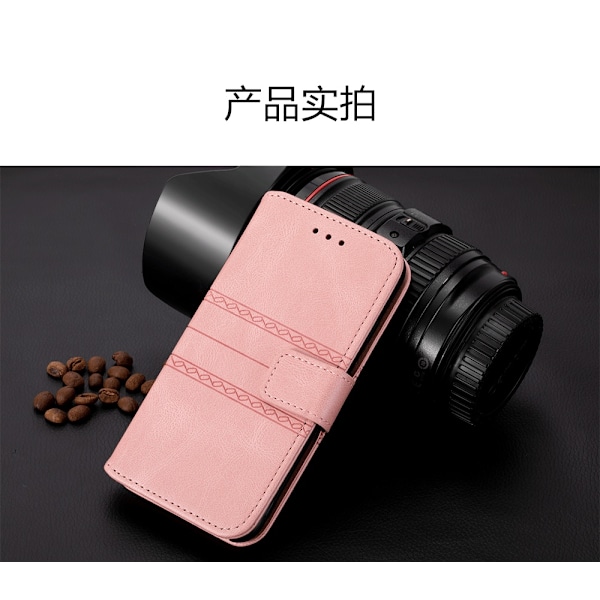 Etui til iPhone 14 6.1 pink Fantasy 3D Præget Lang Rem Flip Japansk Simpel