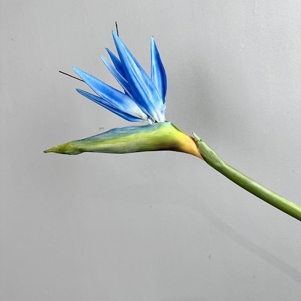 Pehmeäkosketuksinen paratiisilinnun kukka, tekokukat, Strelitzia, kodin sisustus, korkea jäljitelmä, yksittäinen varsi Medium Bird of Paradise White