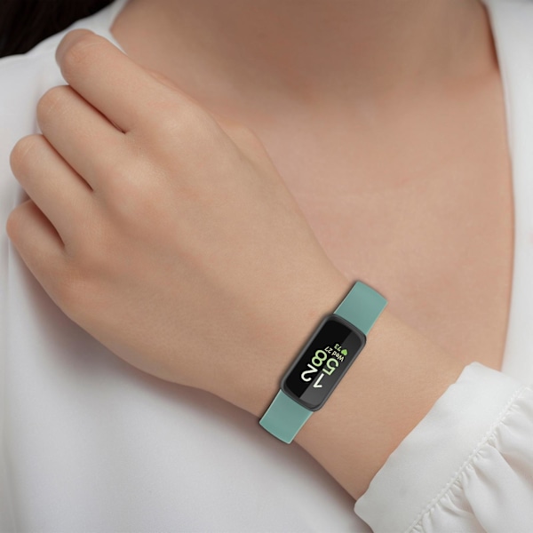Teal Teal Silikon Klokkereim kompatibel med Fitbit Inspire 3, Størrelse: s S