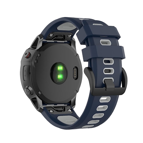 Midnattsblå Grå Midnattsblå Grå kompatibel med Garmin Fenix 6x Armband