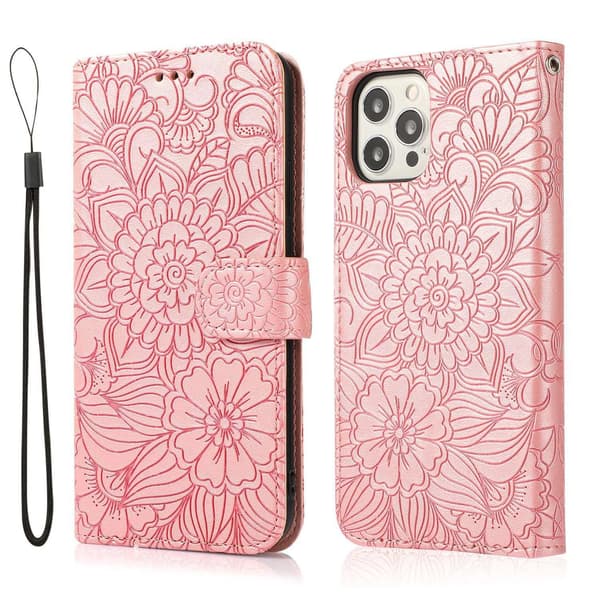 Etui til iPhone 13 Rosaguld 3D Præget Soft-Touch Magnetisk Mode