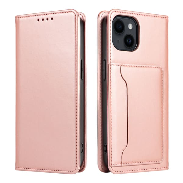 Etui til iPhone 15 Pro Max Rosaguld Soft-Touch Flip