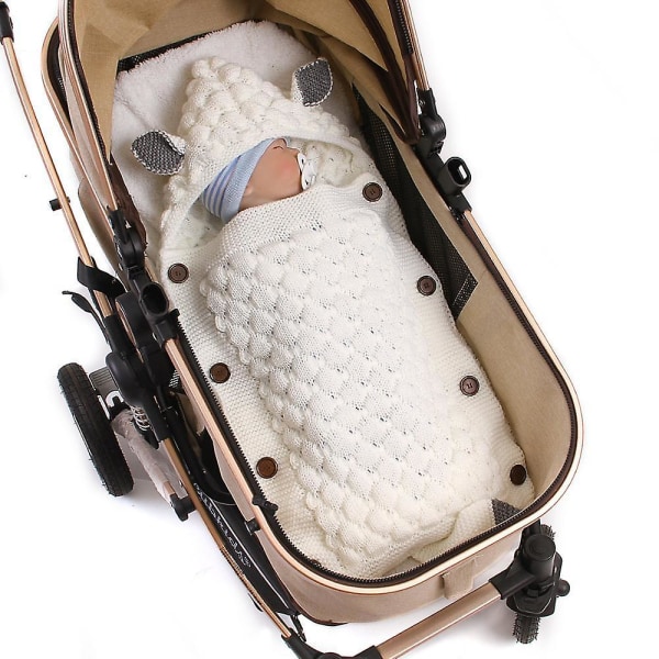 Nyfödd Barnvagn Sovsäckar Swaddle Wrap Kuvert Green 3M