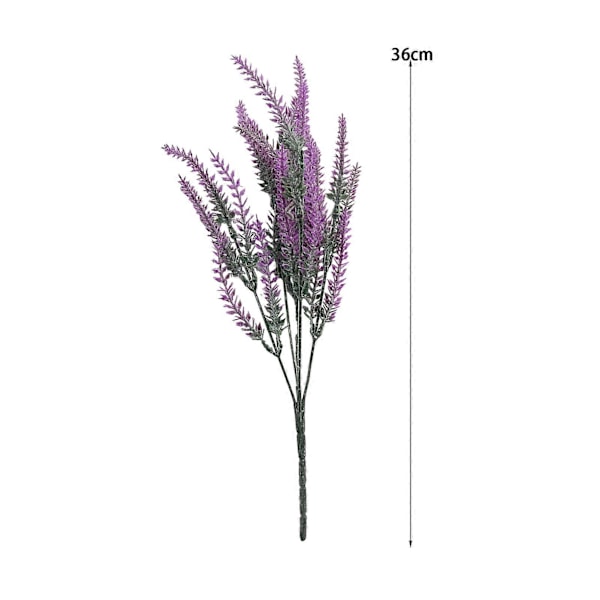 5 stk. Kunstig Lavendel 5 Gren Realistisk Plastik Blomst Bryllupsfest Red