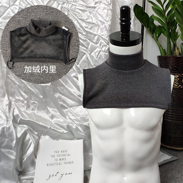 Dame falsk krave Aftagelig halv Cervikal Rygsøjle Halsbeskytter Dark gray Average size