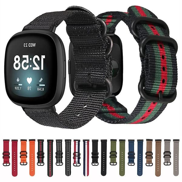 Nylon urrem kompatibel med Fitbit Versa 4 / Sense 2