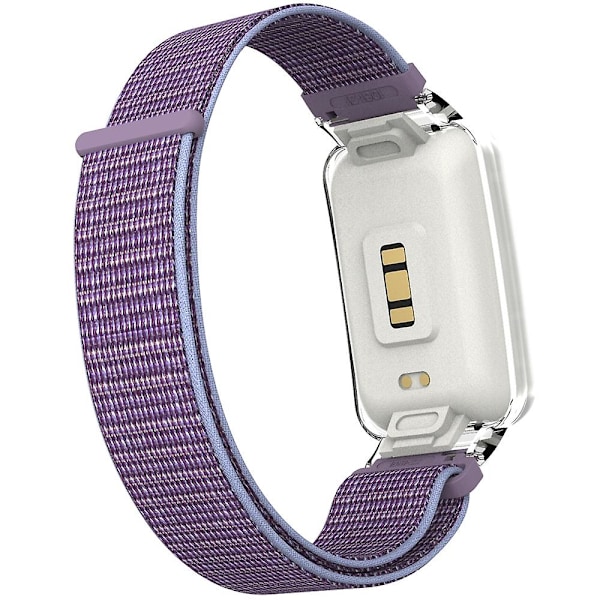 Lilacs Lilacs PC-fodral + Nylon Loop-rem kompatibel med Xiaomi Mi Band 7 Pro