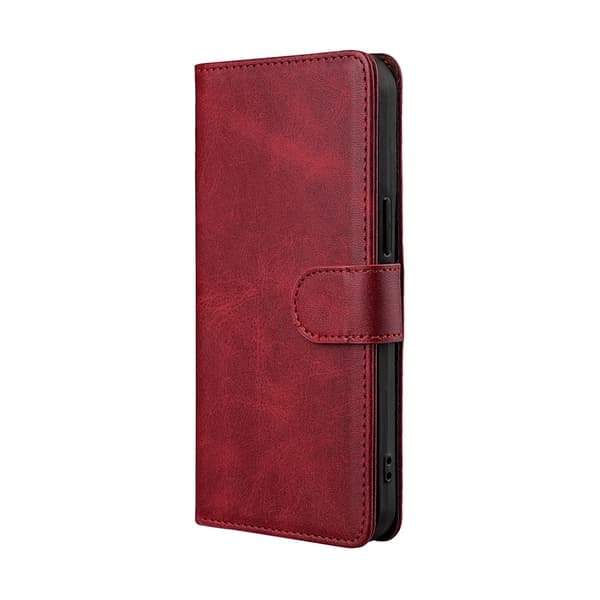Etui til iPhone 16 Pro Max rød klassisk Plain Flip