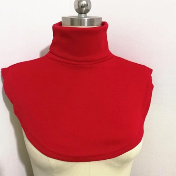 Dam Fejk Krage Kallskydd Höst Vinter Varm Stickning Red-men and women can wear