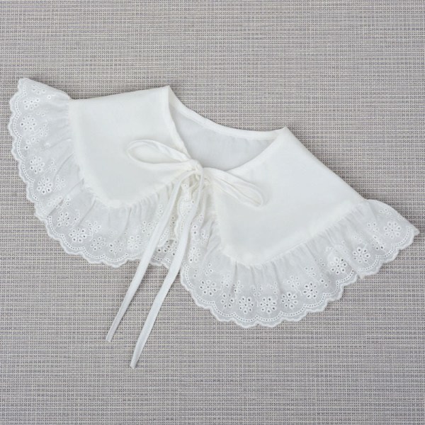 Dame falsk krage Avtakbar halv skulder Avtakbar Versat P08 White