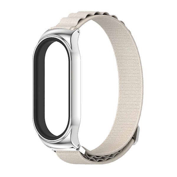 Grå Silvergrå Silver Nylon Klockarmband kompatibelt med Xiaomi Mi Band 7 / 7 NFC kompatibelt med Xiaomi Mi Band 7 / 7 NFC