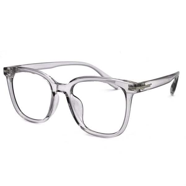 Trendiga UV-skydd polariserade solglasögon utomhus mode flerfärgade solglasögon med stora kanter Transparent gray frame Black and gray lens