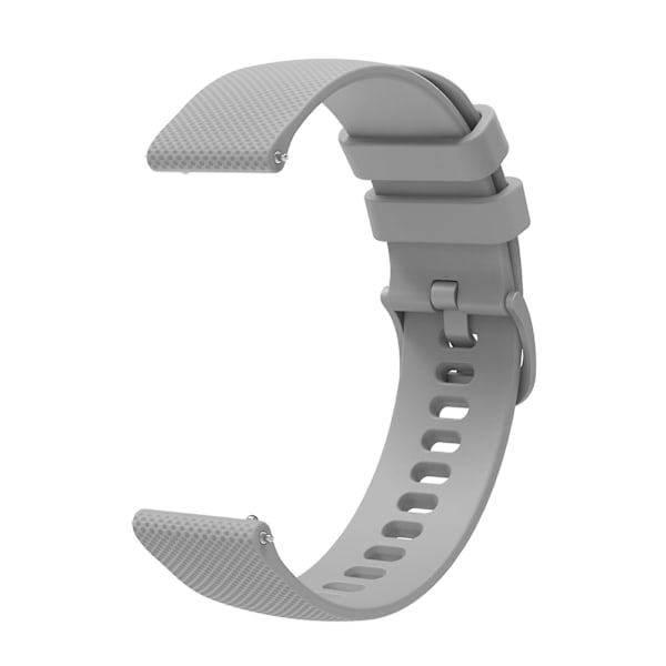 Grå Grå Knottrig Tonal Spänne Silikon Klockarmband 20mm