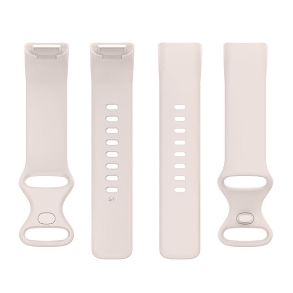 Moon White Moon White kompatibel med Fitbit Charge 5 Silikonarmband S