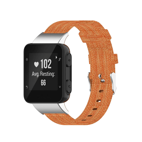 Orange Orange kompatibel med Garmin kompatibel med erunner 35 / 30 Nylon Canvas Urrem kompatibel med Garmin kompatibel med erunner 35 / 30
