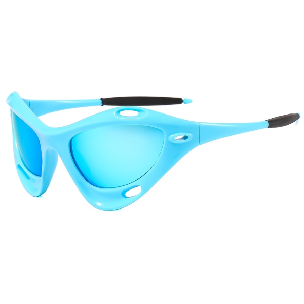 Färgglada Cykelsportsolglasögon Hot Girl Technology Sense Outdoor Solglasögon Glasögon Blue Frame blue Mercury