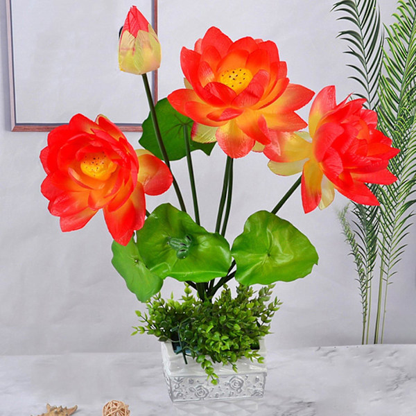 1 Buket Kunstige Blomster Realistisk Nem Vedligeholdelse 9 Hoveder Smuk Kunstig Åkandebuket Red