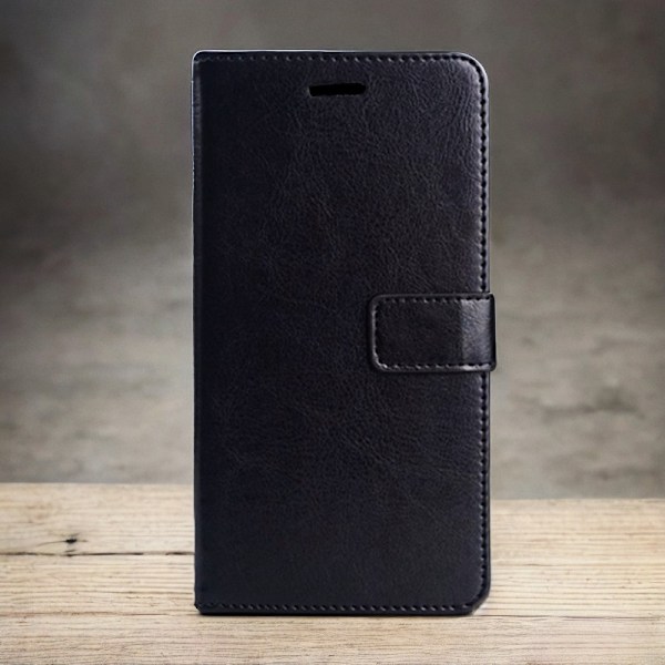 Etui til iPhone 15 Wallet model [sort] + gratis lanyard Flip Wallet med kortholder Full-Body