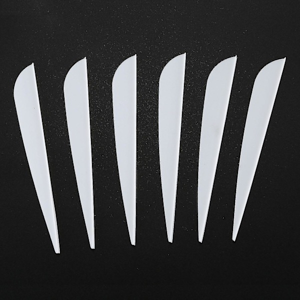 Nya Arrows Vanes 4 Inch Plastic Feather Fletching 50 Pack (gul)