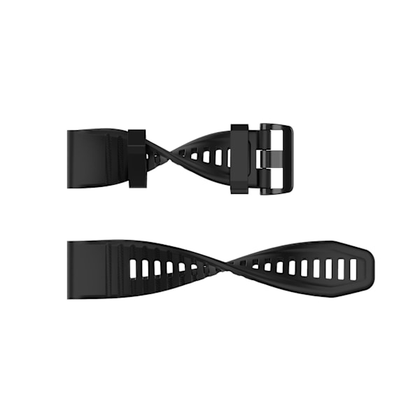 Svart Svart 26mm Silikon Sportsreim kompatibel med Garmin Fenix 3 Sapphire Version