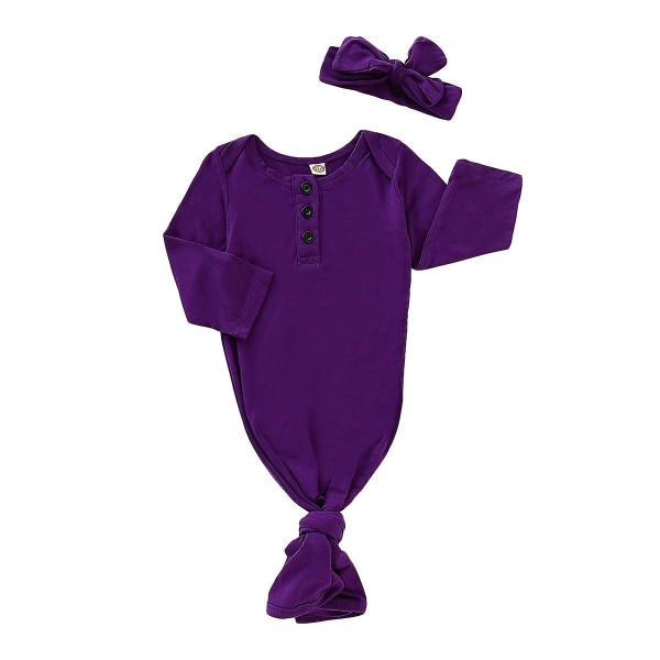 Baby Sovsäck Säckar Filt Swaddle Wrap Purple