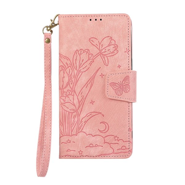 iPhone 14 Pinkki Läppäkotelo Hihnalla