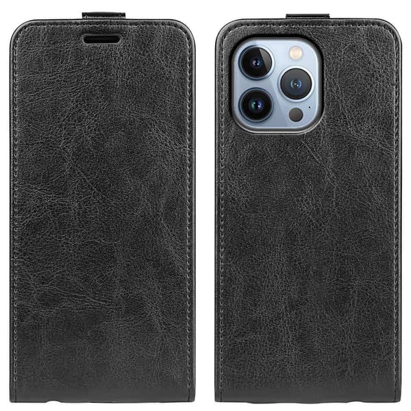 Etui til iPhone 14 Pro, sort Wallet med kortholder, flip-tilpasning