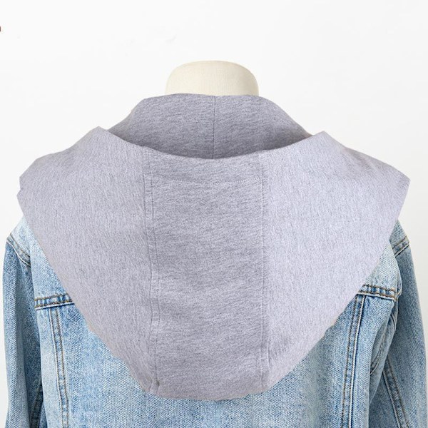 Dame falsk krave Dunjakke All-Matching Sweater Hat Mænd D gray