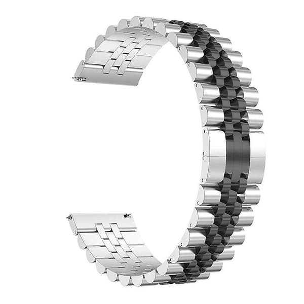 Sølv Sort Sølv Sort Urrem 22mm kompatibel med Huawei Watch Gt 2 46mm