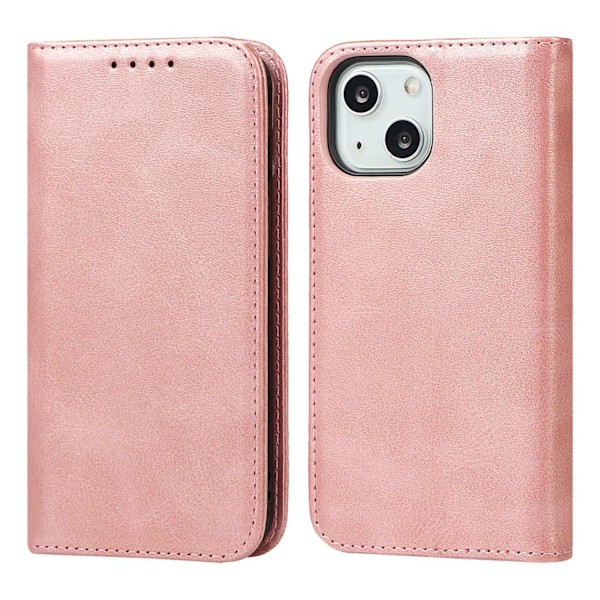Fodral för iPhone 13 Roséguld Kalvskinn Flip