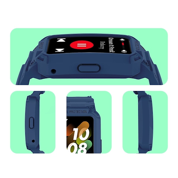 Midnattsblå TPU-klockarmband kompatibelt med Huawei Band 7 / 6 / Honor Band 6