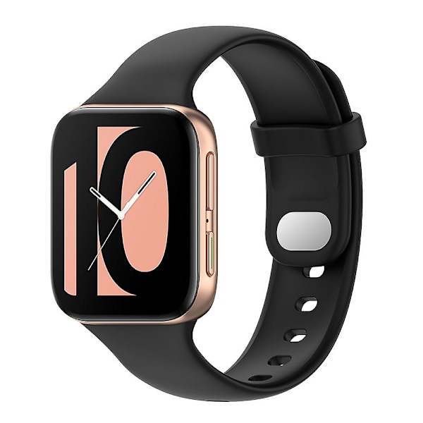 Sort Sort kompatibel med Oppo Watch 46mm Rem