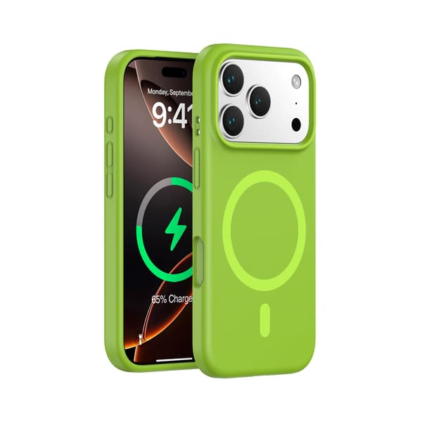 Etui til iPhone 17 Air Flydende Silikone Magnetisk Silikone Grøn Noz34065
