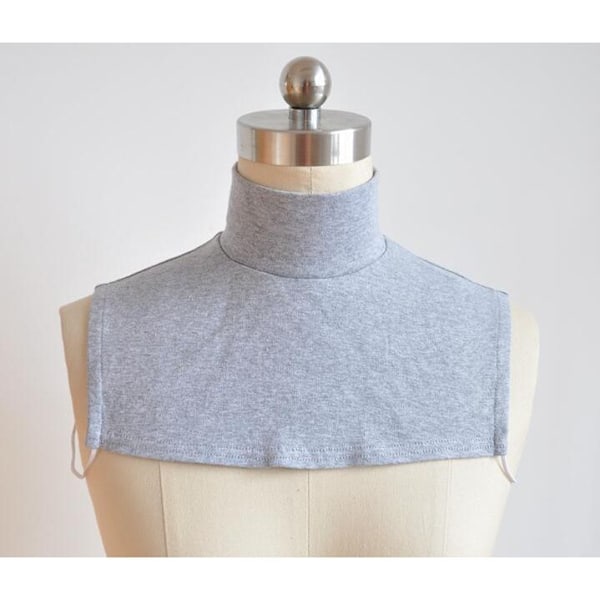 Dame falsk krage Avtakbar halv Universal med Genser Ant Dark gray