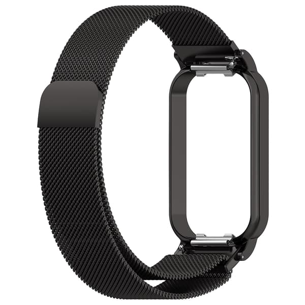 Sort Sort Metal Urrem kompatibel med Redmi Band 2