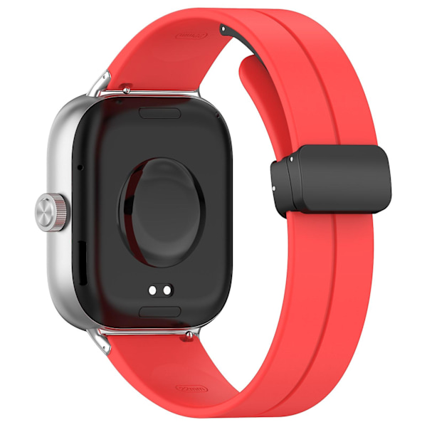 Rød Magnetisk Spenne Silikonrem kompatibel med Xiaomi Mi Band 8 Pro