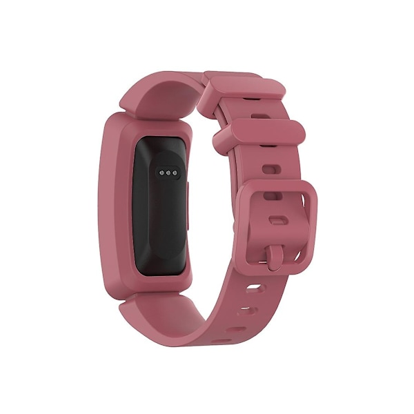 Röd Röd kompatibel med Fitbit Inspire Hr / Ace 2 Silikon Smart Klocka Klockarmband (vit)