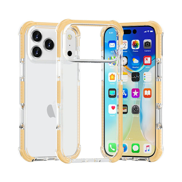 Etui til iPhone 15 Hard Corners Clear Gold