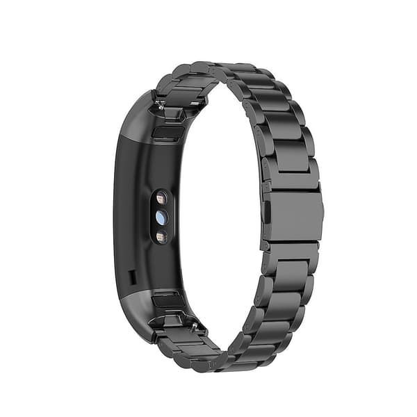Sort Sort Stål Urrem kompatibel med Huawei Band 4 Pro (ter-b29s)