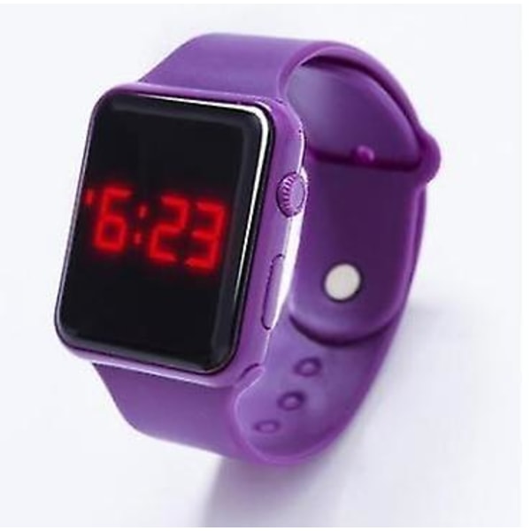 Led-armbandsur för barn digitalt elektroniskt Purple