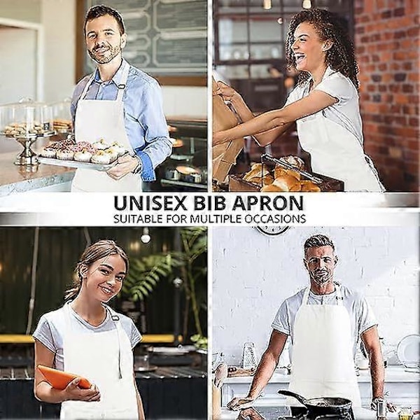 Utopia Kitchen 2 kpl Säädettävä Ruokalappuesiliina 2 Taskulla