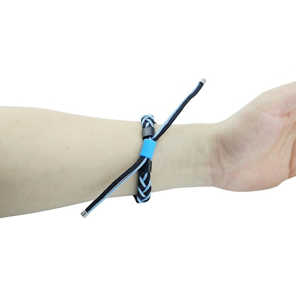 Svart Blå Svart Blå Flätad Sladd Nylon Klockarmband kompatibelt med Xiaomi Mi Band 6 / 5
