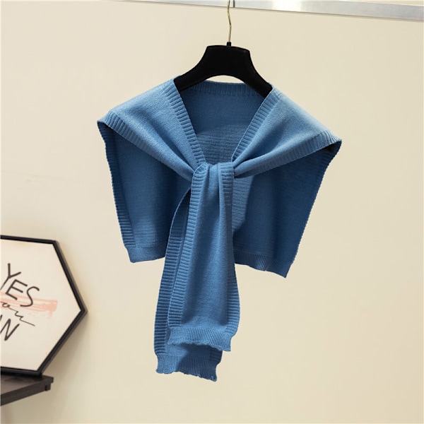Dame falsk krage Avtakbar halv Ren farge Allsidig La Blue Average size