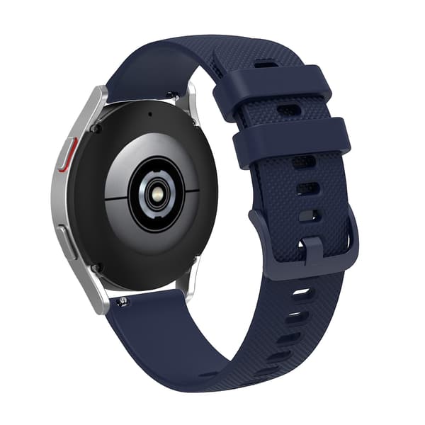 Marinblå Marinblå Knottrig Tonal Spänne Silikon Klockarmband 20mm