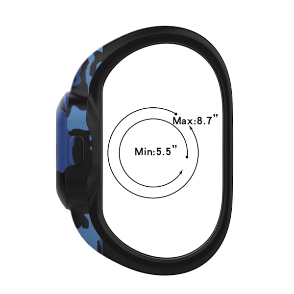 Kamouflage Grå Kamouflage Grå kompatibel med Garmin Vivofit Jr3 Silikonarmband utan Spänne, Storlek:l